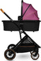 Lionelo Riya - Kinderwagen 2 in 1 - Wieg + Wandelwagen - XXL Zonnekap - Verstelbare Rugleuning - Roze Violet