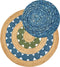 HOVIT - Vloerkleed - Blauw/groen - 140 cm - Jute