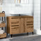 vidaXL - Wastafelkast - 80x33x60 - cm - bewerkt - hout - artisanaal - eikenkleur