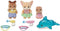 Sylvanian Families 5749 Trio Peutervriendjes Zwembad Fun- inclusief 3 fluweelzachte speelfiguren