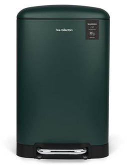 Les Collectors N°501 - Keukenpedaalemmer RVS - 20L uitneembare binnenemmer matte afwerking eendgroen