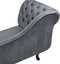 NIMES - Chaise longue - Grijs - Linkerzijde - Fluweel