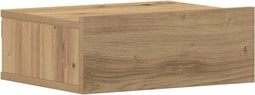 vidaXL - Nachtkastje - zwevend - 40x32x15 - cm - bewerkt - hout - artisanaal - eiken