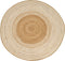 MELEKLI - Laagpolig vloerkleed - Beige/Wit - ø 140 cm - Jute