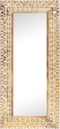 vidaXL - Spiegel - handgesneden - 110x50x2,6 - cm - massief - mangohout