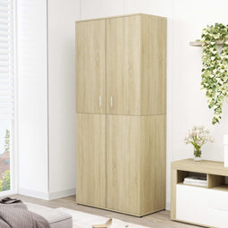 vidaXL - Schoenenkast - 80x39x178 - cm - bewerkt - hout - grijs