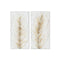 Schilderij Home ESPRIT Wit Gouden Canvas Hout MDF Blad van een plant Romantiek 30 x 2,5 x 60 cm (...