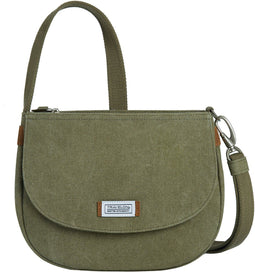 Travelon Heritage - Anti-diefstal Saddle Crossbody Tas - RFID snijbestendige band vergrendelbare ritsen - Sage
