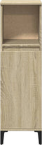 vidaXL - Badkamerkast - 30x30x100 - cm - bewerkt - hout - sonoma - eikenkleurig