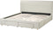 SOUTRIN - Tweepersoonsbed met opbergruimte - Beige - 180 x 200 cm - Stof
