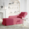 vidaXL - Chaise - longue - met - bolster - en - rechterarmleuning - fluweel - wijnrood