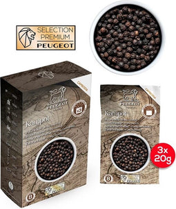 Peugeot Kampot Zwarte Peper Zakjes - 3x20 G