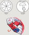 Spiderman paraplu - rood - D71 cm - voor kinderen - regen accessoires