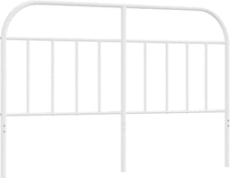 vidaXL - Hoofdbord - metaal - wit - 135 - cm