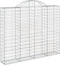 vidaXL - Schanskorven - 11 - st - gewelfd - 200x30x160/180 - cm - ijzer