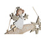 Ophangdecoratie DKD Home Decor Wit Gouden Hout 22,5 x 0,5 x 15 cm (2 Stuks)