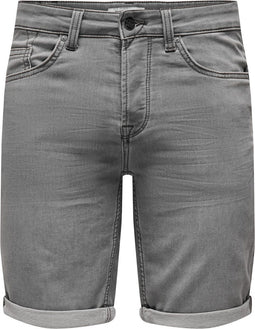 ONLY & SONS ONSPLY REG GR JOG SHO PK 8583 DNM NOOS - Heren Denim Shorts - Regular fit - Maat L