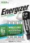 Energizer ENR Recharge Extreme 800 AAA BP4 - Oplaadbare batterij - Vervangt tot 600 alkaline - Zilver