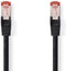 CAT6 Netwerkkabel - RJ45 Male - RJ45 Male - S/FTP - 0.50 m - Rond - LSZH - Zwart - Polybag