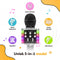 AyeKids Karaoke Microfoon - 5-in-1 - Draadloos Bluetooth Ingebouwde Speaker Disco Lichten - Zwart