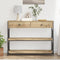 vidaXL - Console - Tafel - Artisan - Eik - 100x28x75 - cm - Geengineerd - Hout - & - Staal