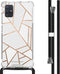 iMoshion Hoesje Geschikt voor Samsung Galaxy A51 Hoesje Met Koord - iMoshion Design Hoesje met Koord - Wit / Meerkleurig / Goud / White Graphic