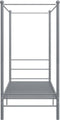 vidaXL - Hemelbedframe - metaal - grijs - 90x200 - cm