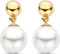 TI SENTO Dames Oorbellen - 925 zilver - Parel met geel verguld - 7912YP
