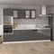 vidaXL - Vaatwasserpaneel - 59,5x3x67 - cm - spaanplaat - hoogglans - grijs