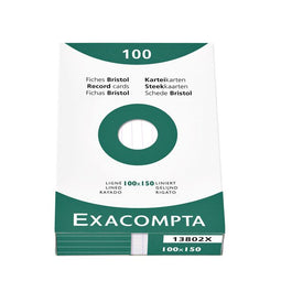 Exacompta - Systeemkaart 100x150mm lijn wit