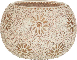 J-Line kaarshouder Bram Gespikkeld - glas - zalm - large - 2 stuks