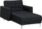 ABERDEEN - Chaise longue - Grafietgrijs - Symmetrisch - Polyester