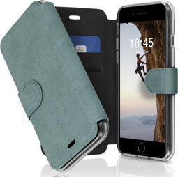 Accezz Hoesje Geschikt voor iPhone SE (2022) / SE (2020) / 8 / 7 Hoesje Met Pasjeshouder - Accezz Xtreme Wallet Bookcase - Lichtblauw