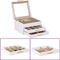 vidaXL - Sieradendoosje - 3-laags - 23x20,5x14 - cm - wit