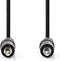 Nedis Stereo-Audiokabel - 3,5 mm Male - 3,5 mm Male - Vernikkeld - 2.00 m - Rond - Zwart - Label
