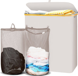 Lugia Wasmand - 141L - 2 Waszakken - Natuurlijk Bamboe - Beige (2 stuks)