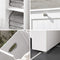SoBuy BZR105-W - Waskast - 3 Planken 1 Wasmand - Wit 60x37x86 cm