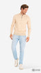 Mario Russo Half Zip Sweater - Trui Heren - Sweater Heren - Coltrui Heren - 3XL - Beige
