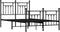 vidaXL - Bedframe - met - hoofd- - en - voeteneinde - metaal - zwart - 135x190 - cm