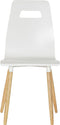 Keukenstoel DKD Home Decor Hout Wit Natuurlijk rubber Lichtbruin (43 x 50 x 88 cm)