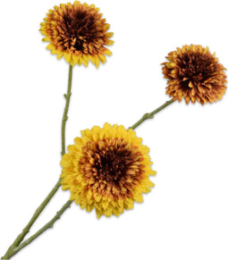 Silk-ka Zonnebloem Kunstbloem Zijdebloem Tak Geel Bruin 140635 90cm
