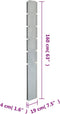 vidaXL - Schuttingpalen - 10 - st - 160 - cm gegalvaniseerd - staal - zilverkleurig