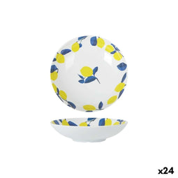 Diep bord La Mediterránea Citroen 21 x 5,3 cm (24 Stuks)