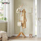 Woltu SR0116wnt - Staande kapstok - 8 haken - Wit + naturel - 180 cm hoog