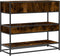 vidaXL - Wandtafel - 90x35x80 - cm - bewerkt - hout - gerookt - eikenkleurig
