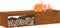 vidaXL - Vuurkorf - met - Houtopslag - 160x45x35 - cm - Weerbestendig - Staal