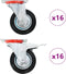 vidaXL - 32 - st - Zwenkwielen - 100 - mm