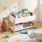 SoBuy KMB35-W - Kinderboekenkast - 2 verdiepingen - Wit