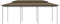 vidaXL - Prieel - met - gordijnen - 180 - g/m² - 600x298x270 - cm - taupe