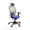 Piqueras y Crespo 2D036G2 - Bureaustoel - Verstelbare hoofdsteun en hoogte - Licht Blauw